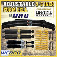 Adjustable 2 - 3 Inch Foam Cell Shocks Lift Kit EFS Leaf for Foton Tunland 12-on