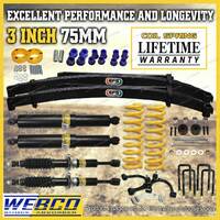 75mm + 50mm Lift Kit Control Arm King Springs EFS Leaf for Foton Tunland 12-on