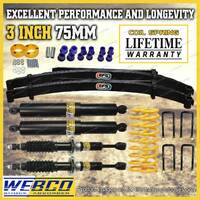 75mm + 50mm Lift Kit Shocks EFS Leaf King Springs for Foton Tunland 12-on