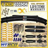 4" Lift Kit Shocks King Coil EFS Leaf Shackle Spacer for Mitsubishi Triton ML MN