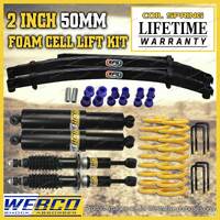 2" Foam Cell Lift Kit Shocks King Springs EFS Leaf for Toyota Hilux GUN126