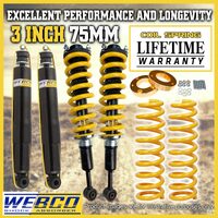 75mm + 50mm Pre Assembled Lift Kit Shocks King Springs for Ford Everest 15-18