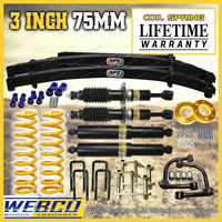 3 Inch 75mm Lift Kit Shocks EFS Leaf Shackle Spacer Arm for Ford Ranger PX 12-18