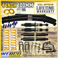 4"+3" Lift Kit Shocks EFS Leaf Shackle Spacer Arm for Mitsubishi Triton MQ