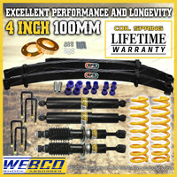 100mm + 50mm Lift Kit Webco Shocks King Coil EFS Leaf for Mitsubishi Triton MQ