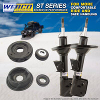 Front Shock Absorbers & Strut Mount Bearing Kit for Holden Barina TK 4cyl 05-11