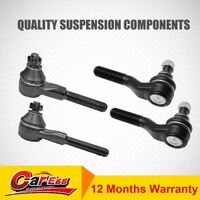4 Inner + Outer Tie Rod End for Jeep CHEROKEE inc. Sportwagon 1984-2001