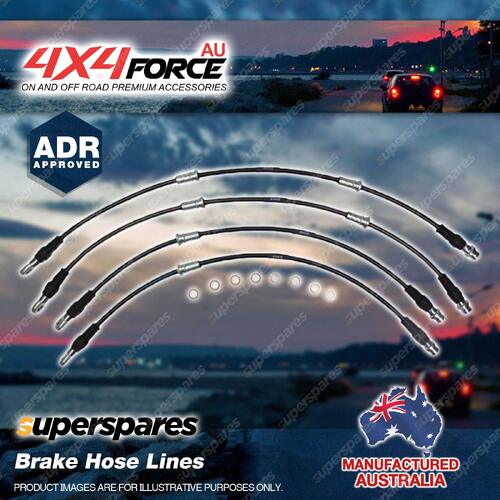 4x Brake Hose Lines Set for Mitsubishi Pajero NM NP NS NT NW NX Non ABS & ABS