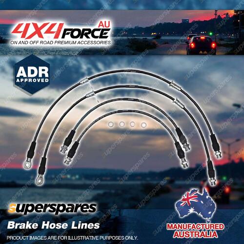 4x Brake Hose Lines for Mitsubishi Triton MN ML Without Active Cruise Control