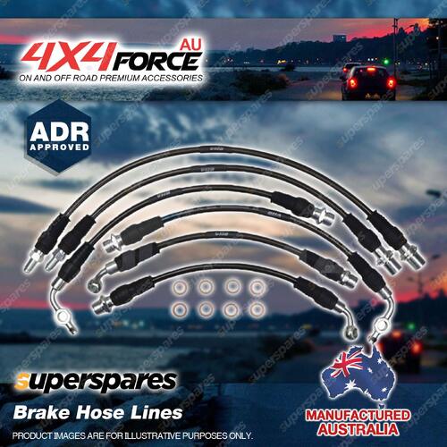 6x Brake Hose Lines Set for Toyota Landcruiser FZJ105R 4.5L Without ABS