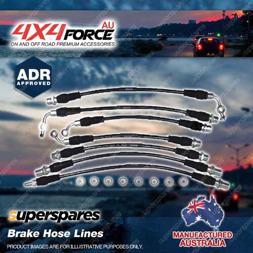 7x Brake Hose Lines Set for Toyota Landcruiser VDJ78R VDJ79R 4.5L With ABS