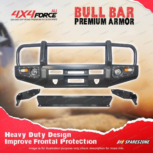 Premium Armor Bumper Bullbar with Guard Plate 3 LOOP for Toyota Prado 90 Series