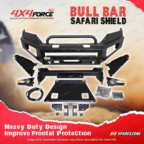 Safari Shield Bullbar with U Loop Stone Guard Plate Bumper for LDV T60 17-21