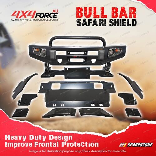 Safari Shield Bullbar with U LOOP Guard Plate for Toyota Hilux Revo 15-18