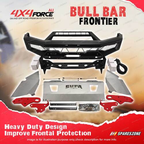 4X4FORCE Frontier Bull Bar U Loop Bumper Tow Points for Volkswagen Amarok 11-22