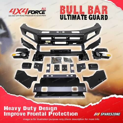 4X4FORCE Ultimate Guard Bull Bar No Loop Bumper Bar for Toyota Hilux Revo 15-18