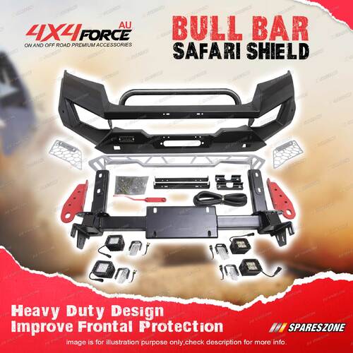 4X4FORCE Safari Shield Front U Loop Bull Bar for Nissan Navara NP300 2021-On