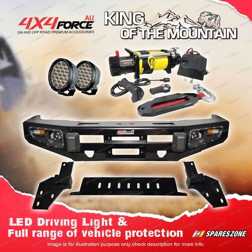 4X4FORCE Performance Guard Bullbar Skid Plate Light Winch for Isuzu D-Max 18-on