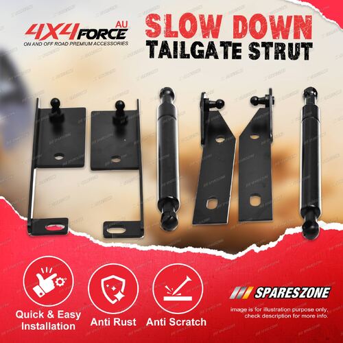 Rear 4X4FORCE Slow Down Tailgate Strut Kit for Nissan Navara NP300 2016-2020 Ute