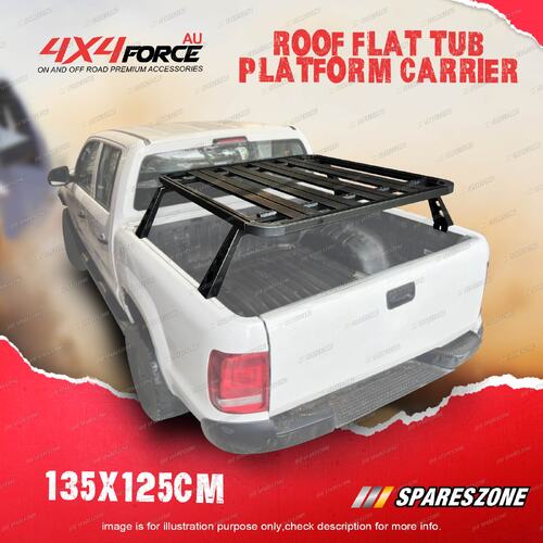 4X4FORCE 135x125cm HD Flat Tub Platform Rack for Ford Courier 87-06 Dual Cab