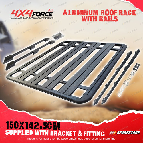 150x142.5cm Alloy Roof Rack Platform & Rail & Bracket for Toyota Landcruiser 79