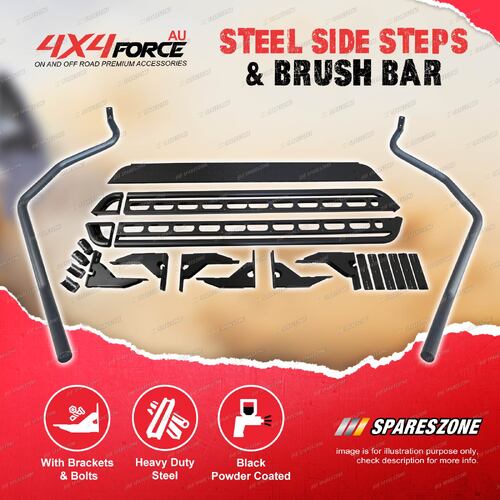 Side Steps Brush Rail Bars Rock Sliders for Mitsubishi Triton ML MN MQ Dual Cab