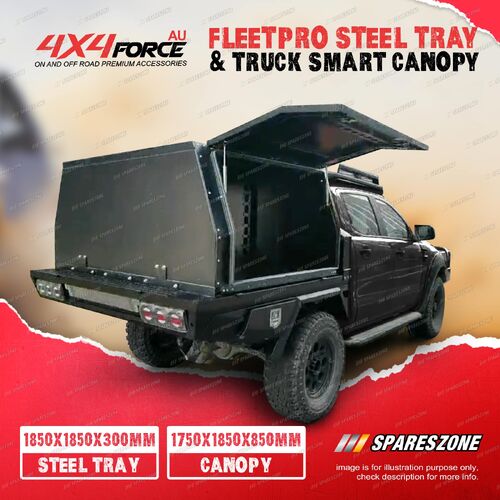 Canopy 1750x1850x850mm & Steel Tray 1850x1850x300mm for VW Amarok Dual Cab