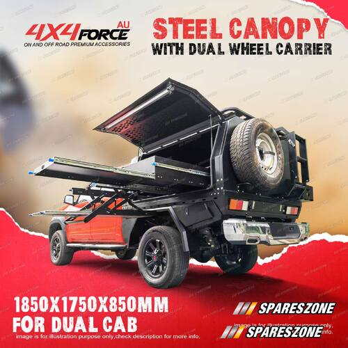 Canopy Dual Wheel Carrier Drop Down Ladder for Toyota Hilux Revo Dual Cab 15-On