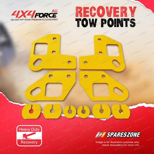 4X4FORCE HD Yellow Recovery Tow Point Kit for Isuzu D-Max 2015-2019