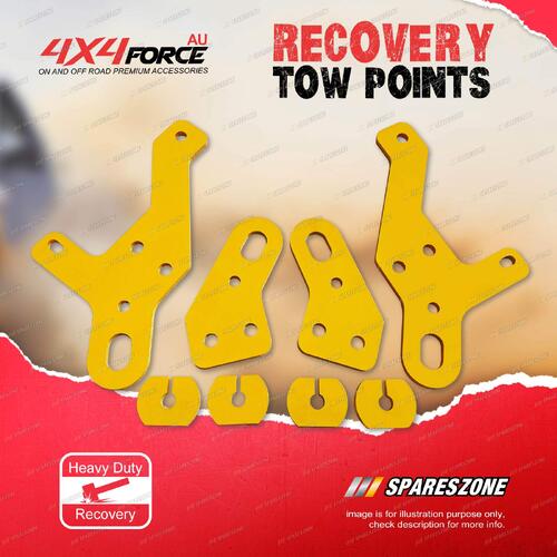 4X4FORCE HD Yellow Recovery Tow Point Kit for Toyota Prado 150 Series FJ Cruiser