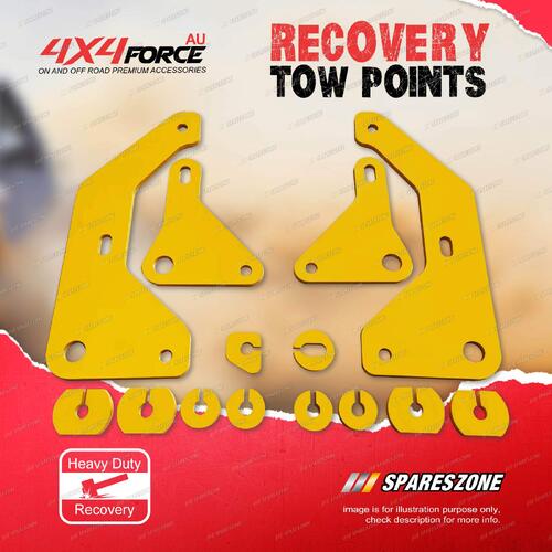 4X4FORCE HD Yellow Recovery Tow Point Kit for Ford Ranger T6 T7 T8