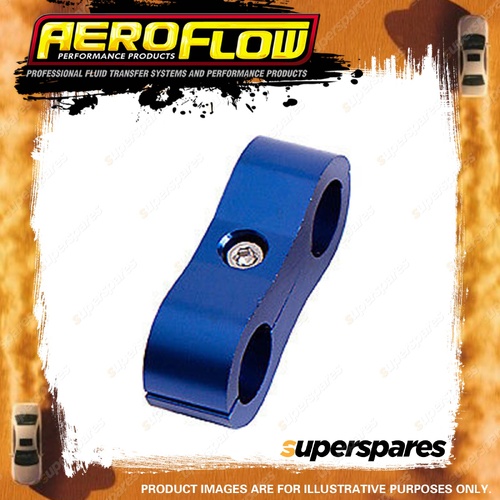 Aeroflow Billet Dual Hose Separator for Fuel Oil Line Blue Finish -4 AN