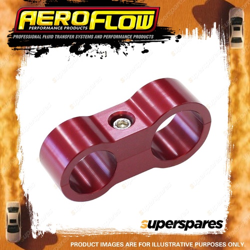 Aeroflow Stepped Billet Dual Hose Separator for Fuel Oil Lines -6 & -8 Red