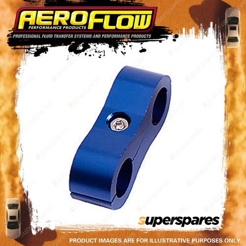 Aeroflow Billet Dual Hose Separator for Fuel Oil Line Blue Finish -8 AN