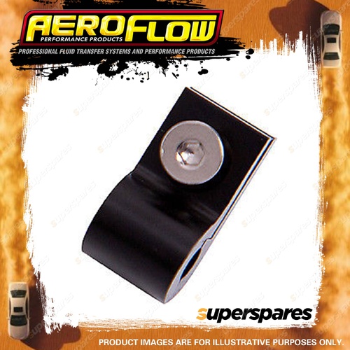 Aeroflow Billet P Style Clamp To suit 6.4mm 1/4" Hard Line - Black