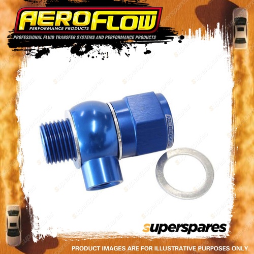 Aeroflow Oil Pressure Adapter Blue for Holden LS Series Engine 1/8" NPT Port