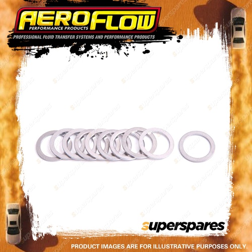 Aeroflow Metric Aluminium Washers 8 mm I.D 14 mm O.D - Pack of 10