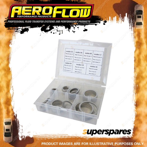 Aeroflow Bspp Alloy Crush Washer Kit 10 Pieces Each Size 1/8"-3/4"