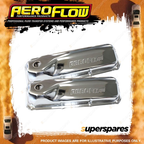 Aeroflow Chrome Steel Valve Covers for Ford 302 / 351 Cleveland AF1821-5001