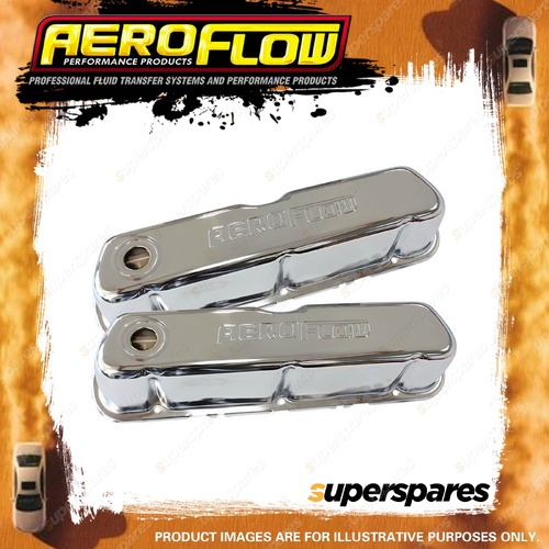 Aeroflow Brand Chrome Steel Valve Covers for Ford 289 / 351 Windsor AF1821-5002