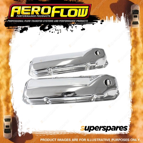 Aeroflow Chrome Steel Valve Covers for Ford 302 / 351 Cleveland AF1821-5051