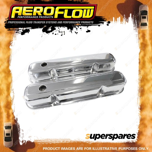 Aeroflow Brand Chrome Steel Valve Covers for Chrysler Small Block AF1821-5056