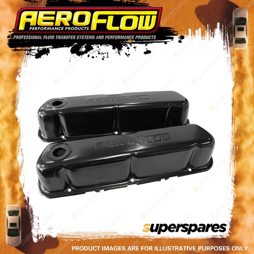 Aeroflow Brand Black Steel Valve Covers for Ford 289 / 351 Windsor AF1822-5002