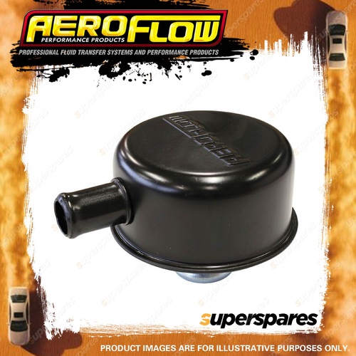 Aeroflow Brand Black Valve Cover Breather Push In With 5/8 Inch Spout