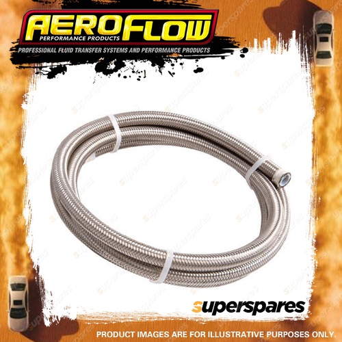 Aeroflow 200 Series PTFE Teflon Stainless Steel Braided Hose 15M 2-9/16" -3