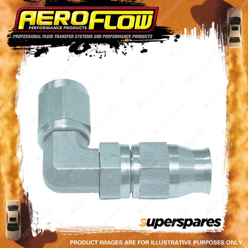 Aeroflow Zinc Coated Steel 90 Degree Hose End -3AN To -3AN Hose Fitting