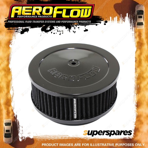 Aeroflow Black Air Filter Assembly 6-3/8" X 2-1/2" 5-1/8" Neck Washable