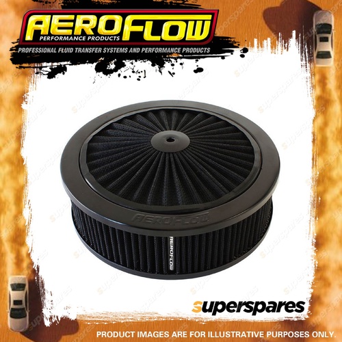 Aeroflow Black Air Filter Assembly 9" X 2-3/4" 5-1/8" Neck Washable