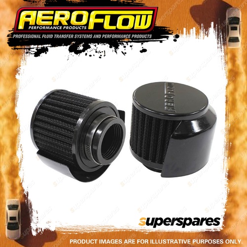 Aeroflow Black Clamp On Breather With Shield 3" 76.2mm Od 63.5 H 38.1 Id