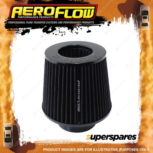 Aeroflow Round 76mm 3" Inverted Tapered Air Filter Element With Black Ends